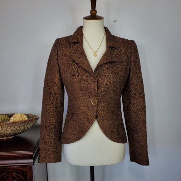 AMC Afrodite Mode Collection Beautiful Unique Blazer Size 5-5 1/2 - Picture 1 of 9